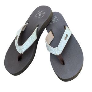 Reef Women Krystal Star Luxe Brown Flip Flop Comfort Sandals Size 8